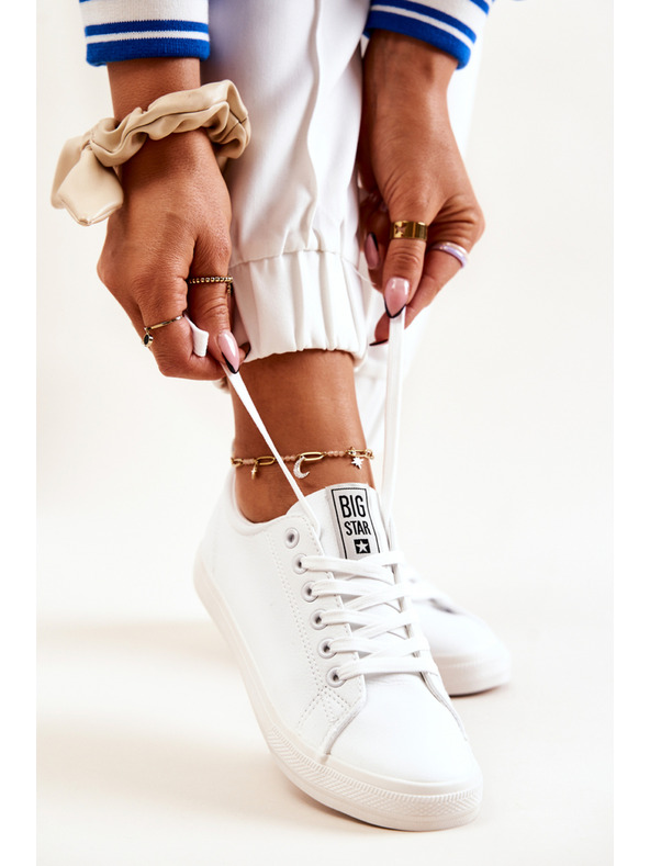 BIG STAR SHOES Ženske kožne tenisice Big Star - bijele