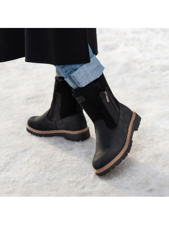 Vasky Kožne ženske gležnjače crne Vasky Olivia