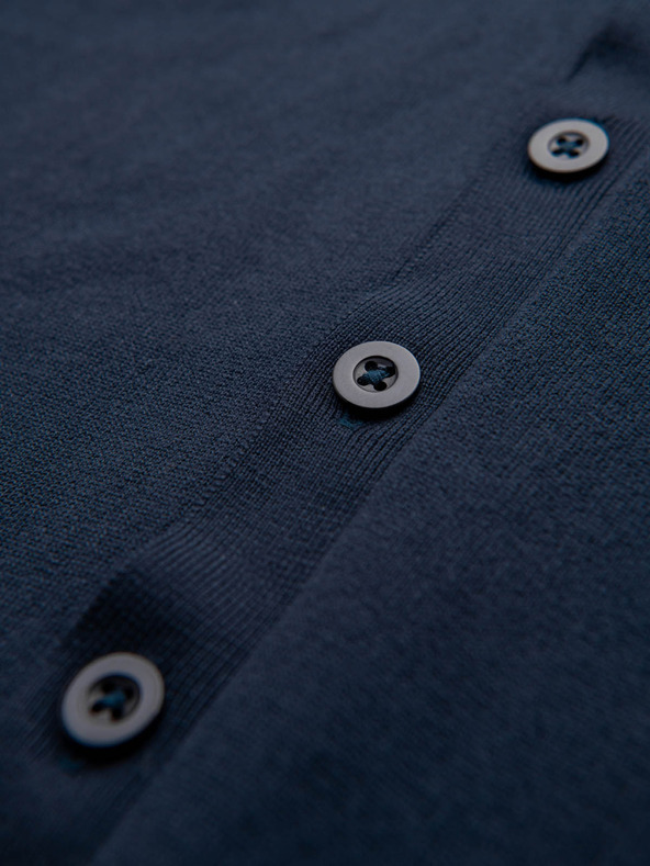 Ombre Clothing Muški pleteni pulover sa strukturiranim točkicama - tamnoplava Ombre odjeća