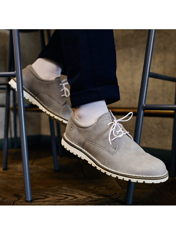 Vasky Muške sive kožne gležnjače - Vasky Derby čizme proljeće/jesen