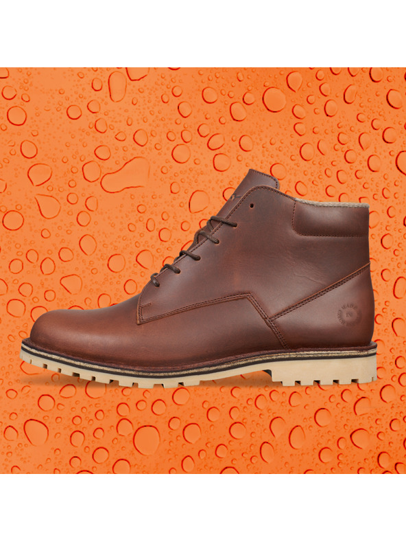 Vasky Muške smeđe kožne gležnjače - jesensko-zimske čizme, vodootporne cipele Vasky Hillside