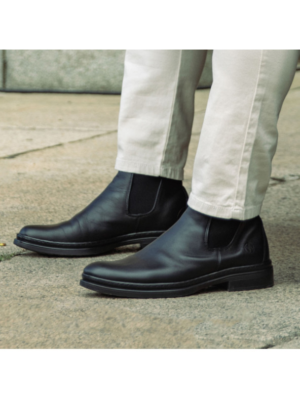 Vasky Muške kožne chelsea čizme crne Vasky Chelsea