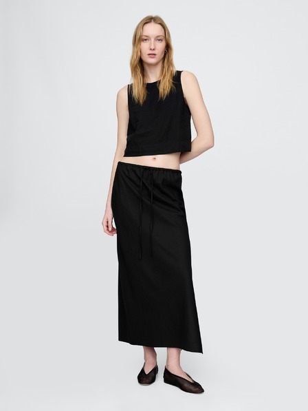 GAP GAP lanena midi suknja