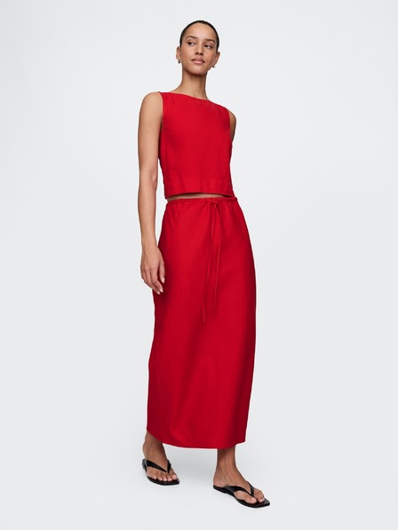 GAP GAP lanena midi suknja
