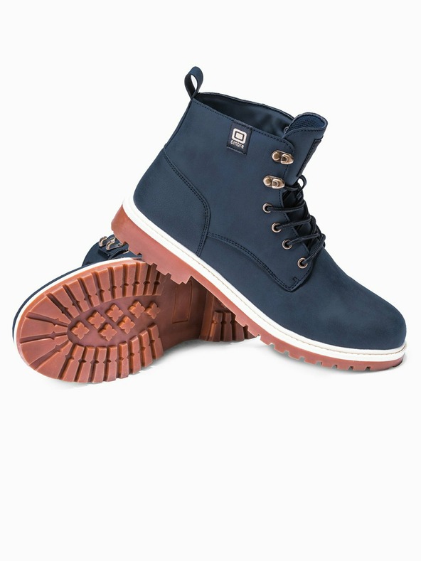 Ombre Clothing Tamnoplave muške zimske čizme do gležnja Ombre odjeća