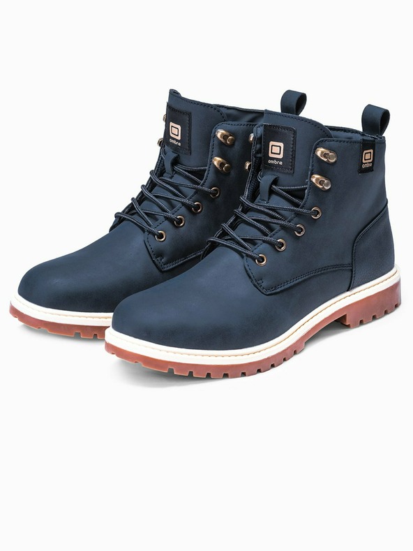 Ombre Clothing Tamnoplave muške zimske čizme do gležnja Ombre odjeća