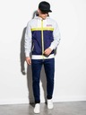 Ombre Clothing Plavo-bijela muška proljetna jakna Ombre Clothing C438