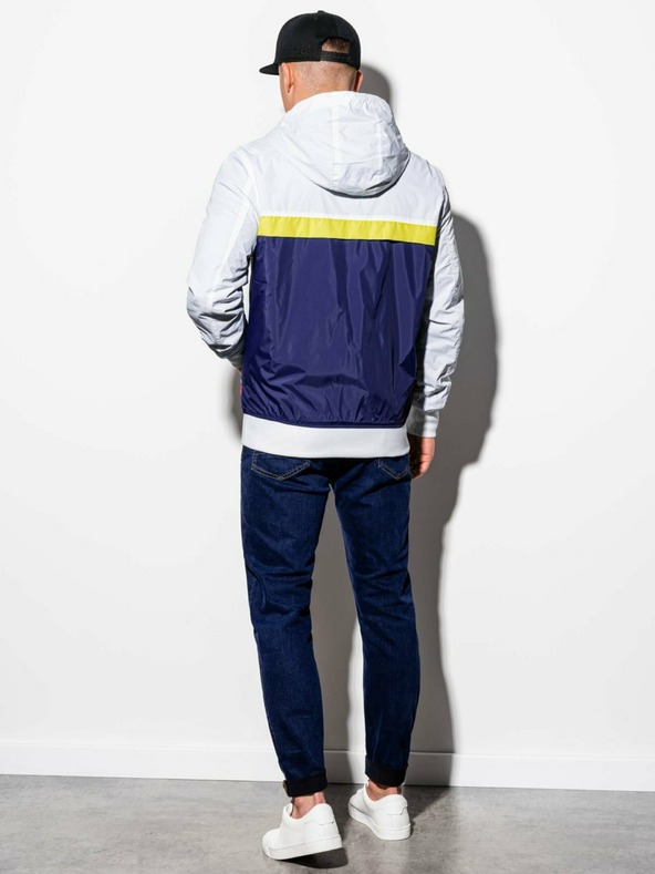 Ombre Clothing Plavo-bijela muška proljetna jakna Ombre Clothing C438