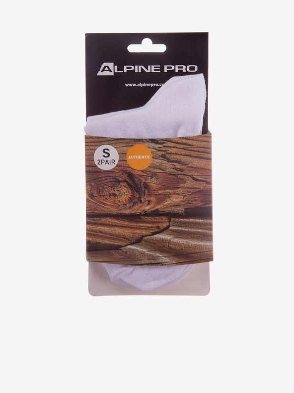 ALPINE PRO Bijele unisex čarape - 2 para ALPINE PRO 2ULIANO