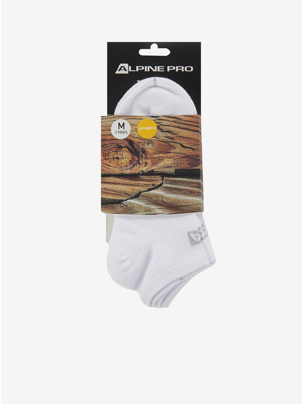 ALPINE PRO Set od tri para unisex čarapa bijele boje ALPINE PRO 3UNICO