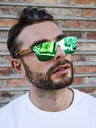 VEYREY Drvene sunčane naočale VeyRey Nerd Stove Zelene leće