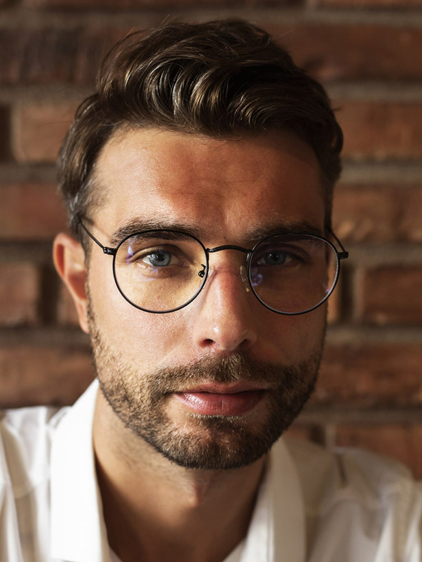 VEYREY VeyRey Blue Light Blocking Glasses Oval Doiley Black