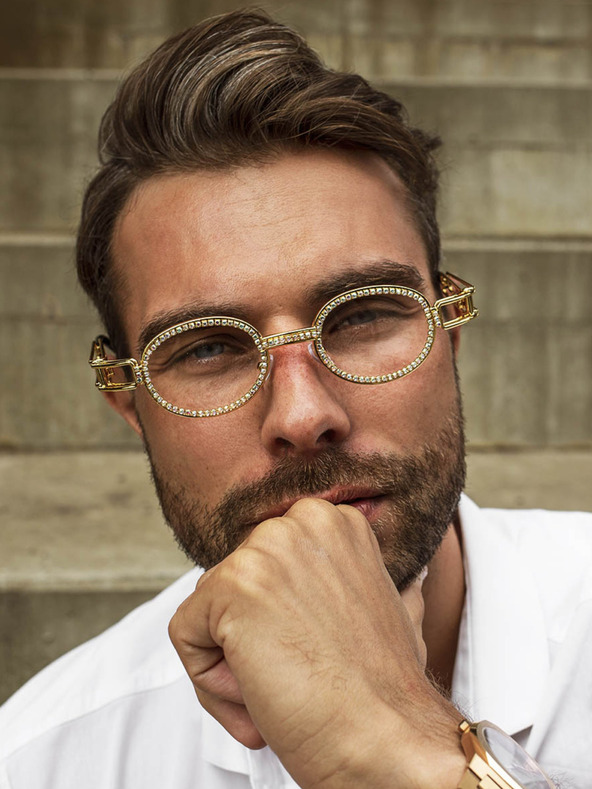 VEYREY VeyRey Naočale s prozirnim staklima ovalnog Clair zlata