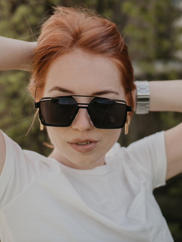 VEYREY Crne uniseks VeyRey Steampunk Sosrael sunčane naočale