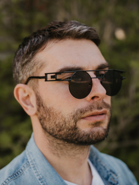 VEYREY VeyRey Vethelthus unisex crne sunčane naočale