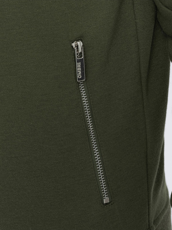 Ombre Clothing Ombre Clothing Kaki muška majica s kapuljačom