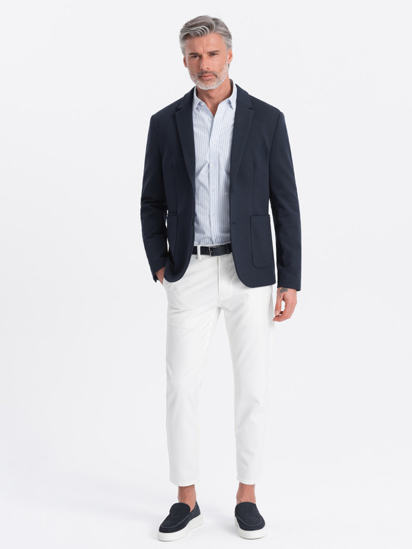 Ombre Clothing Tamnoplava muška jakna s džepovima Ombre Clothing