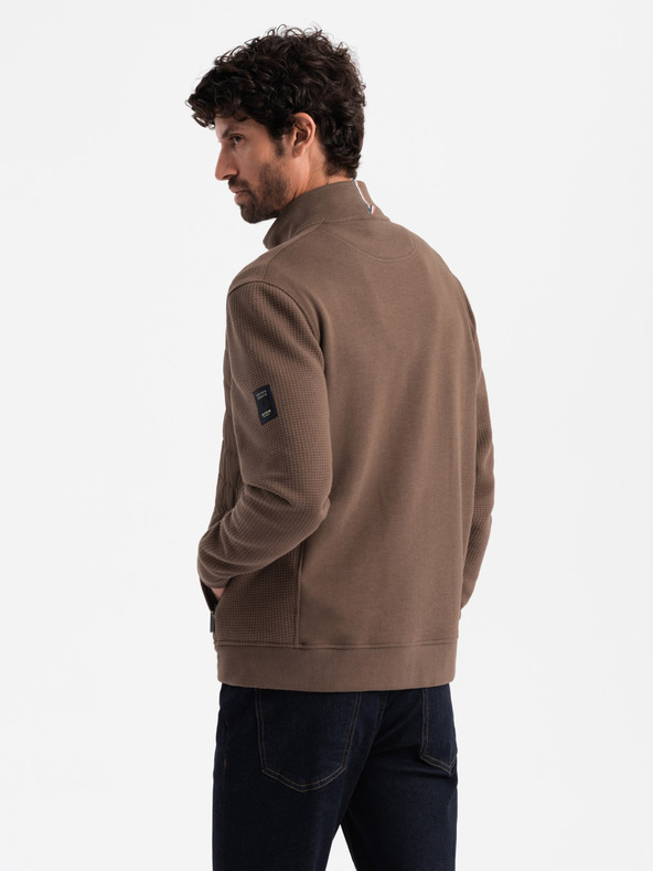 Ombre Clothing Ombre Clothing V3 muška lagana prošivena prednja jakna s patentnim zatvaračem OM-JANP-0193