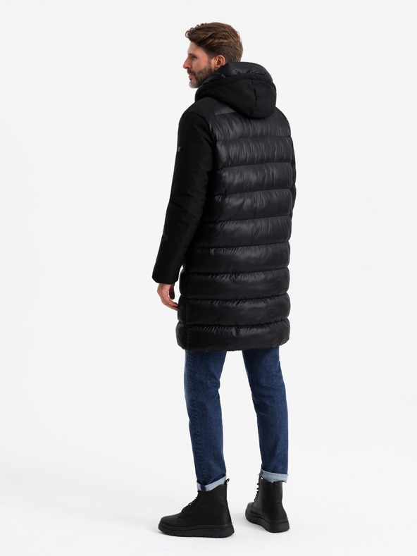 Ombre Clothing Ombre Clothing muška prošivena duga jakna s velikim džepovima