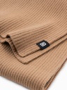 Ombre Clothing Muški obični rebrasti pleteni šal svijetlosmeđa Ombre odjeća