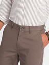 Ombre Clothing Muške chino hlače REGULAR FIT smeđa Ombre odjeća