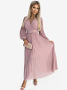 numoco Plisirana haljina s remenom i dekolteom - puder roza Numoco KLARA