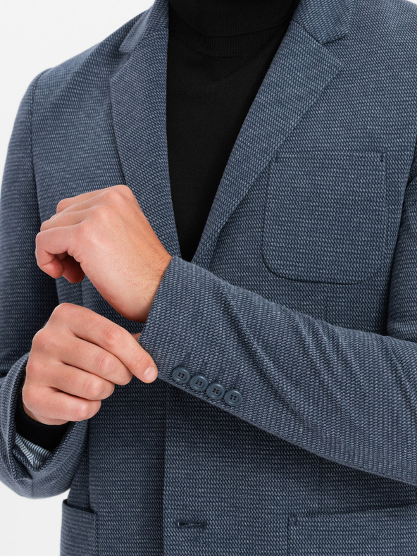 Ombre Clothing Muška strukturirana pletena jakna pripijenog kroja Ombre odjeće