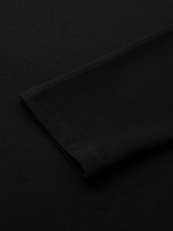 Ombre Clothing Muška majica kratkih rukava SLIM FIT s dugim rukavima, elastinom i crnim printom Ombre Clothing