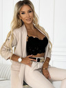 numoco Bež ženski elegantni komplet sakoa i hlača sa Numoco remenom