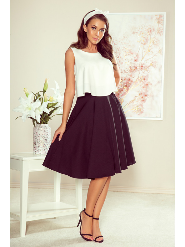 numoco Crna ženska midi suknja s džepovima Numoco