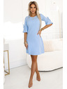 numoco Svijetloplava ženska trapez haljina s rukavima na vezanje marke Numoco