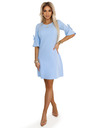 numoco Svijetloplava ženska trapez haljina s rukavima na vezanje marke Numoco