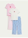 Marks & Spencer Prugaste pidžame s motivom voća, s visokim postotkom pamuka (1–16 godina) Marks & Spencer ružičasta