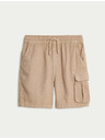 Marks & Spencer Kratke hlače s elastičnim strukom i visokim udjelom lana (2–8 godina) Marks & Spencer bež