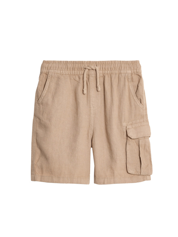 Marks & Spencer Kratke hlače s elastičnim strukom i visokim udjelom lana (2–8 godina) Marks & Spencer bež