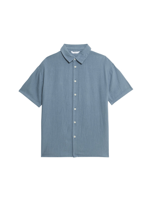 Marks & Spencer Košulja s visokim udjelom lana plava Marks & Spencer