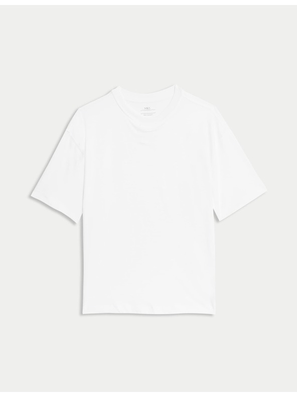 Marks & Spencer Jednobojna majica od čiste pamuke (2–16 godina) Marks & Spencer bijela