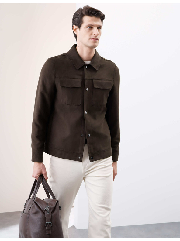 Marks & Spencer Košulja od umjetne brušene kože Marks & Spencer, smeđa