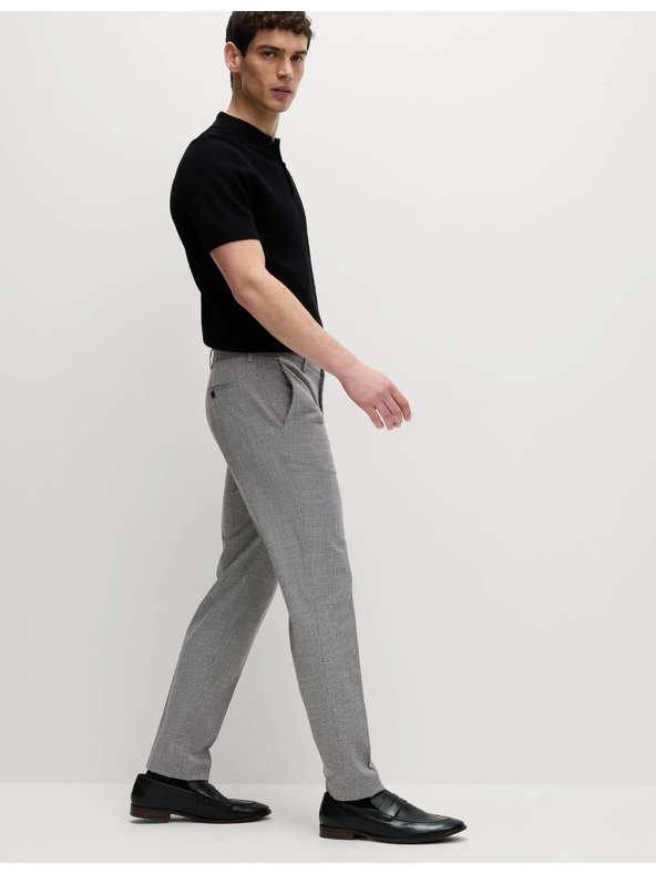 Marks & Spencer Uzorkovane formalne hlačice uskog kroja Marks & Spencer crna