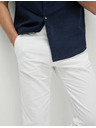 Marks & Spencer Chino hlačice od lnene mješavine, normalan kroj Marks & Spencer bijela