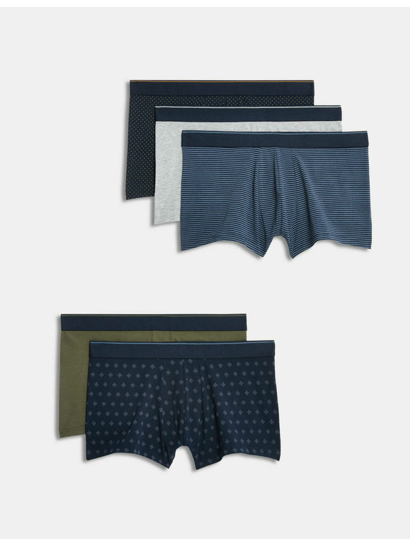 Marks & Spencer Bokserice s visokim udjelom pamuka i tehnologijom Cool & Fresh™, 5 komada u pakiranju Marks & Spencer šarena