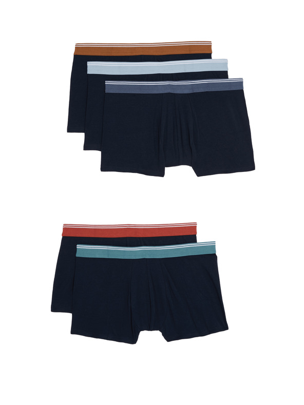 Marks & Spencer Bokserice s visokim udjelom pamuka i tehnologijom Cool & Fresh™, 5 komada u pakiranju Marks & Spencer mornarsko plava