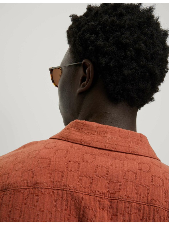 Marks & Spencer Teksturirana košulja od čiste pamučne tkanine u nažlijebenoj obradi Marks & Spencer narančasta