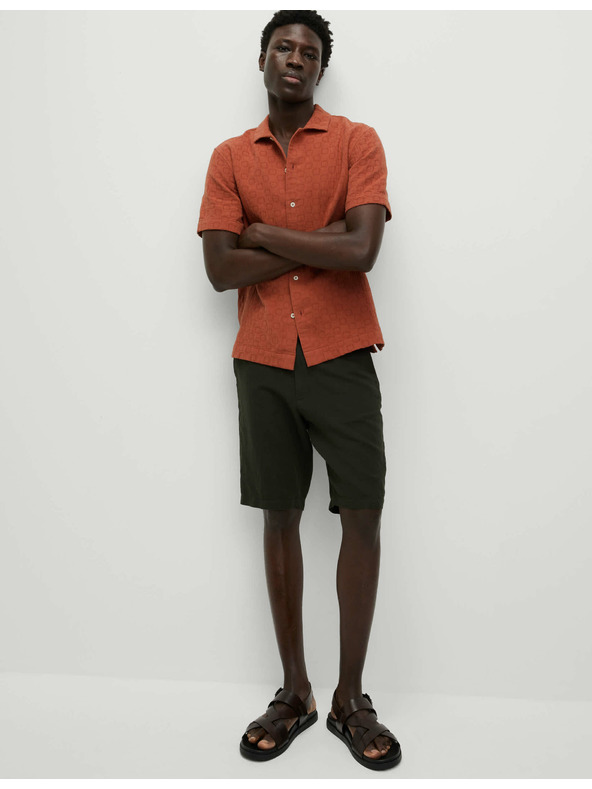 Marks & Spencer Teksturirana košulja od čiste pamučne tkanine u nažlijebenoj obradi Marks & Spencer narančasta