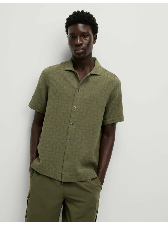 Marks & Spencer Teksturirana košulja od čiste pamučne tkanine u nažlijebenoj obradi Marks & Spencer zelena