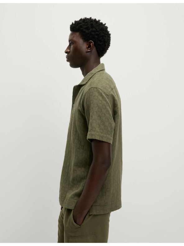 Marks & Spencer Teksturirana košulja od čiste pamučne tkanine u nažlijebenoj obradi Marks & Spencer zelena