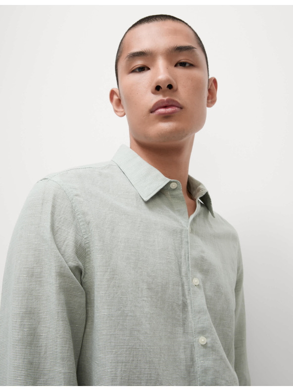 Marks & Spencer Košulja s pepita uzorkom od mješavine lana i pamuka Marks & Spencer zelena