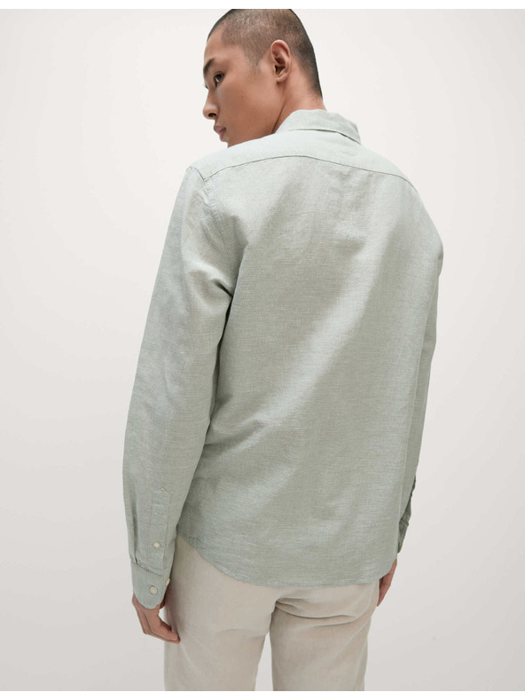 Marks & Spencer Košulja s pepita uzorkom od mješavine lana i pamuka Marks & Spencer zelena
