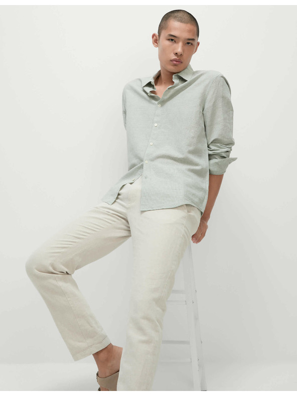 Marks & Spencer Košulja s pepita uzorkom od mješavine lana i pamuka Marks & Spencer zelena