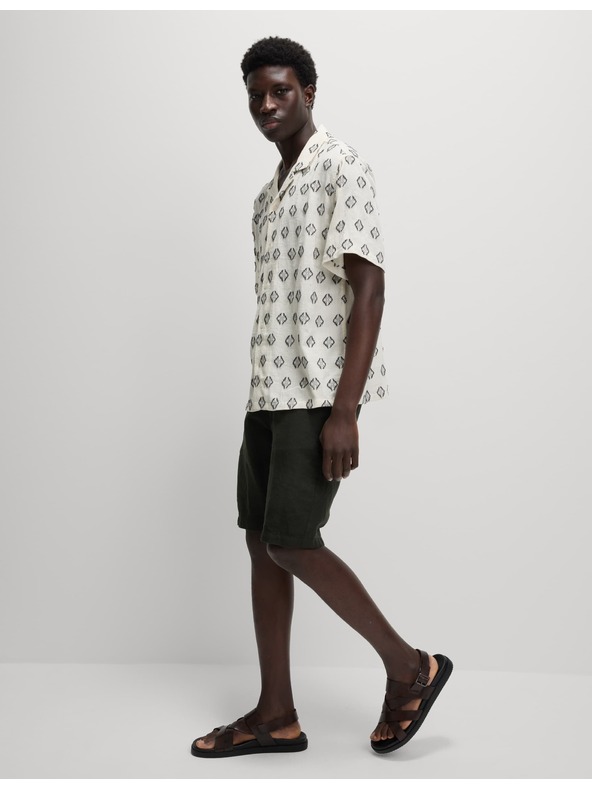 Marks & Spencer Košulja od čiste pamučne tkanine s geometrijskim tiskom Marks & Spencer boja kreme
